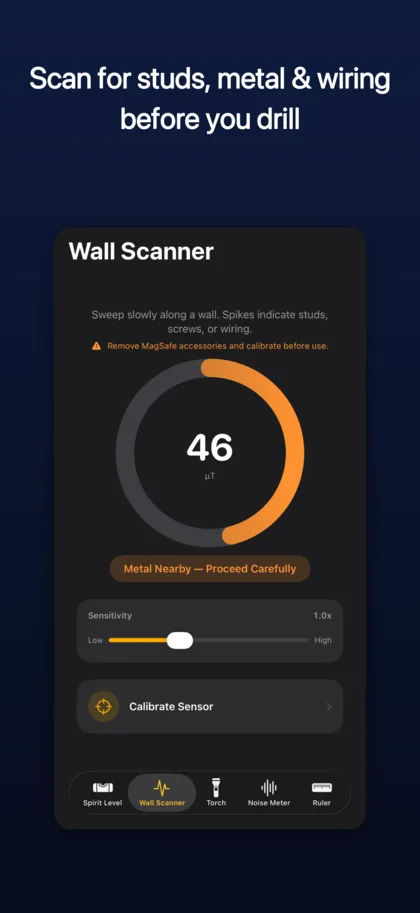 Wall scanner: find studs, metal and wiring before you drill
