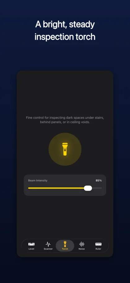 A bright, steady inspection torch